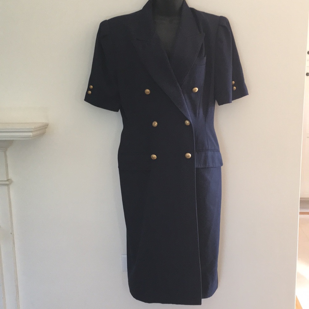 VTG ATRIUM COLLECTION FITTED COAT DRESS.